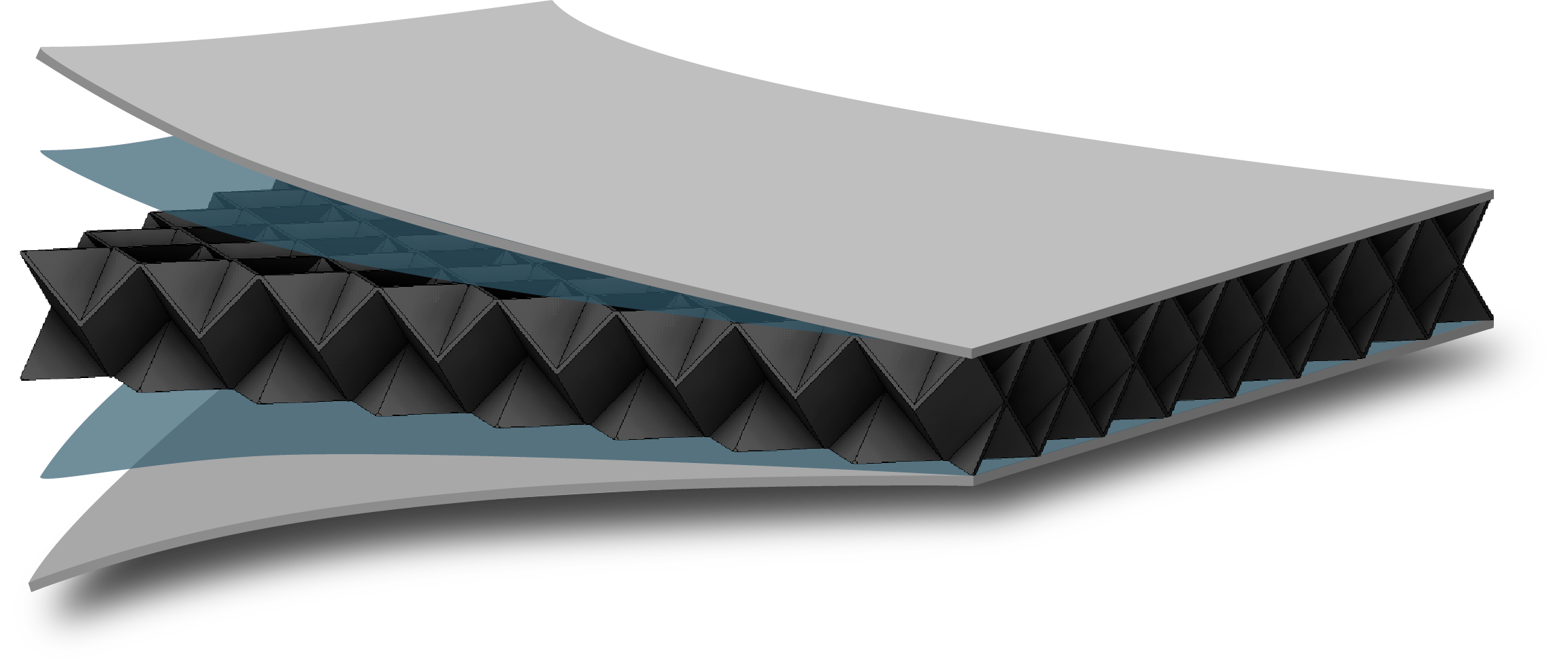 ArmorLite conceptual graphic showing metamaterial core